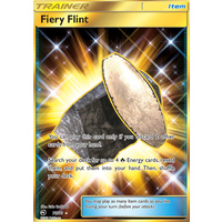Fiery Flint 76/70 SM Dragon Majesty Holo Secret Rare Full Art Pokemon Card NEAR MINT TCG