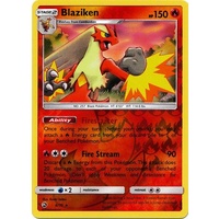 Blaziken 6/70 SM Dragon Majesty Reverse Holo Rare Pokemon Card NEAR MINT TCG
