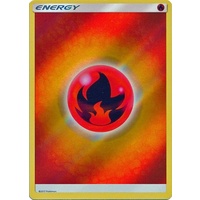 Fire Energy SM Dragon Majesty Reverse Holo Pokemon Card NEAR MINT TCG