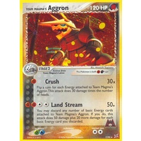 Team Magma's Aggron 7/95 EX Team Magma vs Team Aqua Holo Rare Pokemon Card NEAR MINT TCG
