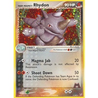 Team Magma's Rhydon 11/95 EX Team Magma vs Team Aqua Holo Rare Pokemon Card NEAR MINT TCG