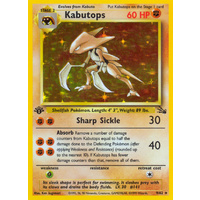 Kabutops 9/62 Fossil Set 1st Edition Holo Rare Pokemon Card NEAR MINT TCG