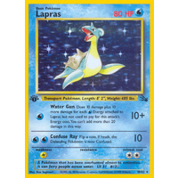 Lapras 10/62 Fossil Set 1st Edition Holo Rare Pokemon Card NEAR MINT TCG