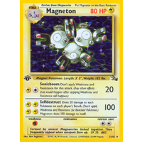 Magneton 11/62 Fossil Set 1st Edition Holo Rare Pokemon Card NEAR MINT TCG