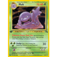 Muk 13/62 Fossil Set 1st Edition Holo Rare Pokemon Card NEAR MINT TCG