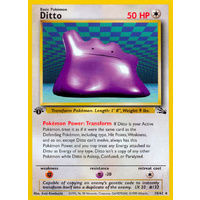 Ditto 18/62 Fossil Set 1st Edition Rare Pokemon Card NEAR MINT TCG
