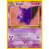 Gengar 20/62 Fossil Set 1st Edition Rare Pokemon Card NEAR MINT TCG