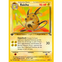 Raichu 29/62 Fossil Set 1st Edition Rare Pokemon Card NEAR MINT TCG