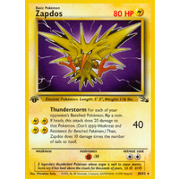 Zapdos 30/62 Fossil Set 1st Edition Rare Pokemon Card NEAR MINT TCG