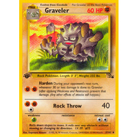 Graveler 37/62 Fossil Set 1st Edition Uncommon Pokemon Card NEAR MINT TCG