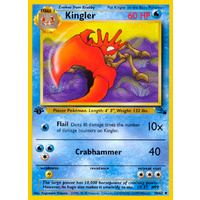 Kingler 38/62 Fossil Set 1st Edition Uncommon Pokemon Card NEAR MINT TCG