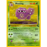 Weezing 45/62 Fossil Set 1st Edition Uncommon Pokemon Card NEAR MINT TCG