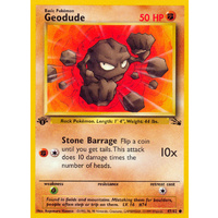 Geodude 47/62 Fossil Set 1st Edition Common Pokemon Card NEAR MINT TCG