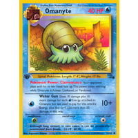 Omanyte 52/62 Fossil Set 1st Edition Common Pokemon Card NEAR MINT TCG
