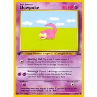 Slowpoke 55/62 Fossil Set 1st Edition Common Pokemon Card NEAR MINT TCG