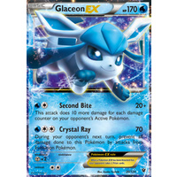 Glaceon EX 20/124 XY Fates Collide Holo Ultra Rare Pokemon Card NEAR MINT TCG