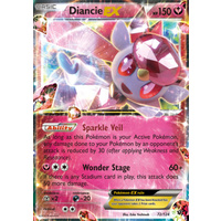 Diancie EX 72/124 XY Fates Collide Holo Ultra Rare Pokemon Card NEAR MINT TCG
