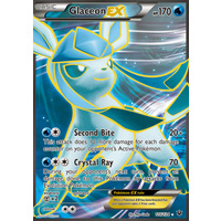 Glaceon EX 116/124 XY Fates Collide Holo Ultra Rare Full Art Pokemon Card NEAR MINT TCG