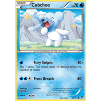 Cubchoo 21/111 XY Furious Fists Common Pokemon Card NEAR MINT TCG