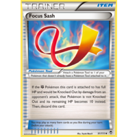 Focus Sash 91/111 XY Furious Fists Uncommon Trainer Pokemon Card NEAR MINT TCG