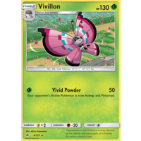 Vivillon 8/131 SM Forbidden Light Rare Pokemon Card NEAR MINT TCG