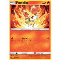 Fennekin 14/131 SM Forbidden Light Common Pokemon Card NEAR MINT TCG