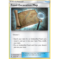 Fossil Excavation Map 107/131 SM Forbidden Light Uncommon Trainer Pokemon Card NEAR MINT TCG