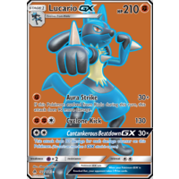 Lucario GX 122/131 SM Forbidden Light Holo Full Art Ultra Rare Pokemon Card NEAR MINT TCG