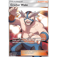 Crasher Wake 129/131 SM Forbidden Light Holo Full Art Ultra Rare Pokemon Card NEAR MINT TCG