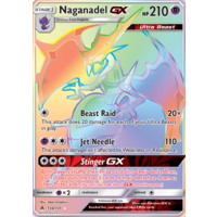 Naganadel GX 134/131 SM Forbidden Light Holo Full Art Hyper Rare Pokemon Card NEAR MINT TCG