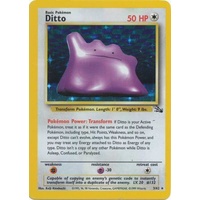 Ditto 3/62 Fossil Set Unlimited Holo Rare Pokemon Card NEAR MINT TCG