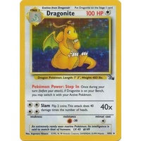MODERATELY PLAYED Dragonite 4/62 Fossil Set Unlimited Holo Rare Pokemon Card TCG