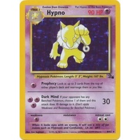 LIGHTLY PLAYED Hypno 8/62 Fossil Set Unlimited Holo Rare Pokemon Card TCG