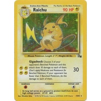 Raichu 14/62 Fossil Set Unlimited Holo Rare Pokemon Card NEAR MINT TCG