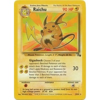 Raichu 29/62 Fossil Set Unlimited Rare Pokemon Card NEAR MINT TCG