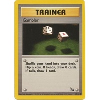 Gambler 60/62 Fossil Set Unlimited Common Trainer Pokemon Card NEAR MINT TCG