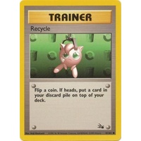 Recycle 61/62 Fossil Set Unlimited Common Trainer Pokemon Card NEAR MINT TCG