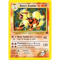 Blaine's Arcanine 1/132 Gym Challenge Unlimited Holo Rare Pokemon Card NEAR MINT TCG
