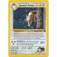 LIGHTLY PLAYED Giovanni's Persian 8/132 Gym Challenge Unlimited Holo Rare Pokemon Card TCG