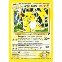 Lt. Surge's Raichu 11/132 Gym Challenge Unlimited Holo Rare Pokemon Card NEAR MINT TCG