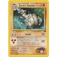 Brock's Graveler 34/132 Gym Challenge Unlimited Uncommon Pokemon Card NEAR MINT TCG