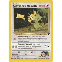 Giovanni's Meowth 43/132 Gym Challenge Unlimited Uncommon Pokemon Card NEAR MINT TCG