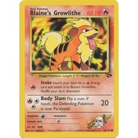 Blaine's Growlithe 62/132 Gym Challenge Unlimited Common Pokemon Card NEAR MINT TCG