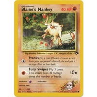 Blaine's Mankey 63/132 Gym Challenge Unlimited Common Pokemon Card NEAR MINT TCG