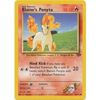 Blaine's Ponyta 64/132 Gym Challenge Unlimited Common Pokemon Card NEAR MINT TCG