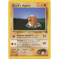 Brock's Diglett 67/132 Gym Challenge Unlimited Common Pokemon Card NEAR MINT TCG