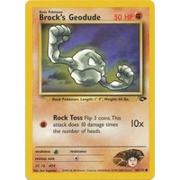 Brock's Geodude 68/132 Gym Challenge Unlimited Common Pokemon Card NEAR MINT TCG