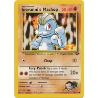 Giovanni's Machop 72/132 Gym Challenge Unlimited Common Pokemon Card NEAR MINT TCG