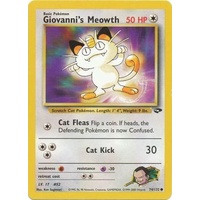 Giovanni's Meowth 74/132 Gym Challenge Unlimited Common Pokemon Card NEAR MINT TCG