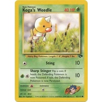 Koga's Weedle 82/132 Gym Challenge Unlimited Common Pokemon Card NEAR MINT TCG